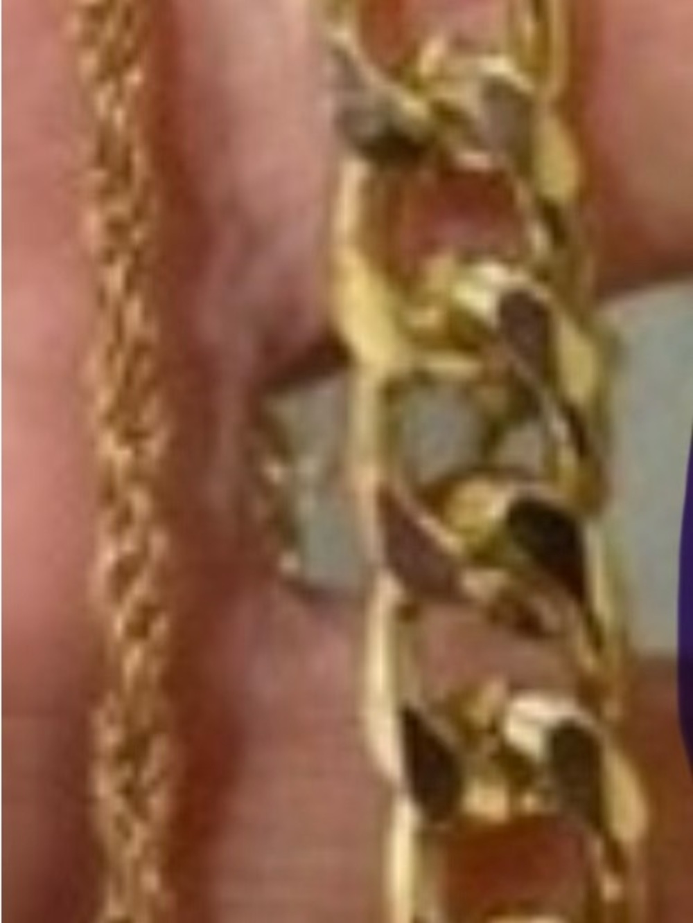 Gold Tone Chain anklet set of 3